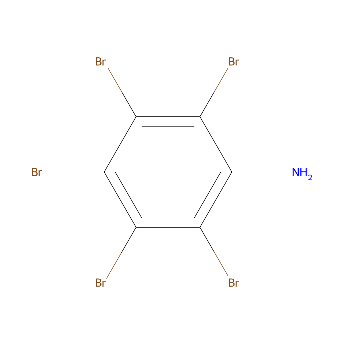 Benzenamine, 2,3,4,5,6-pentabromo- molecular structure, CAS 13665-98-0
