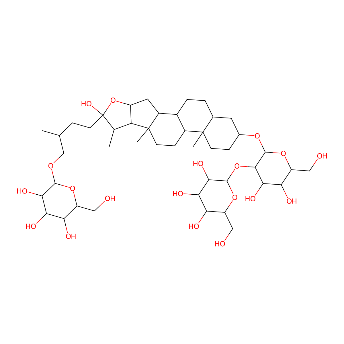 Timosaponin B II molecular structure, CAS 136656-07-0