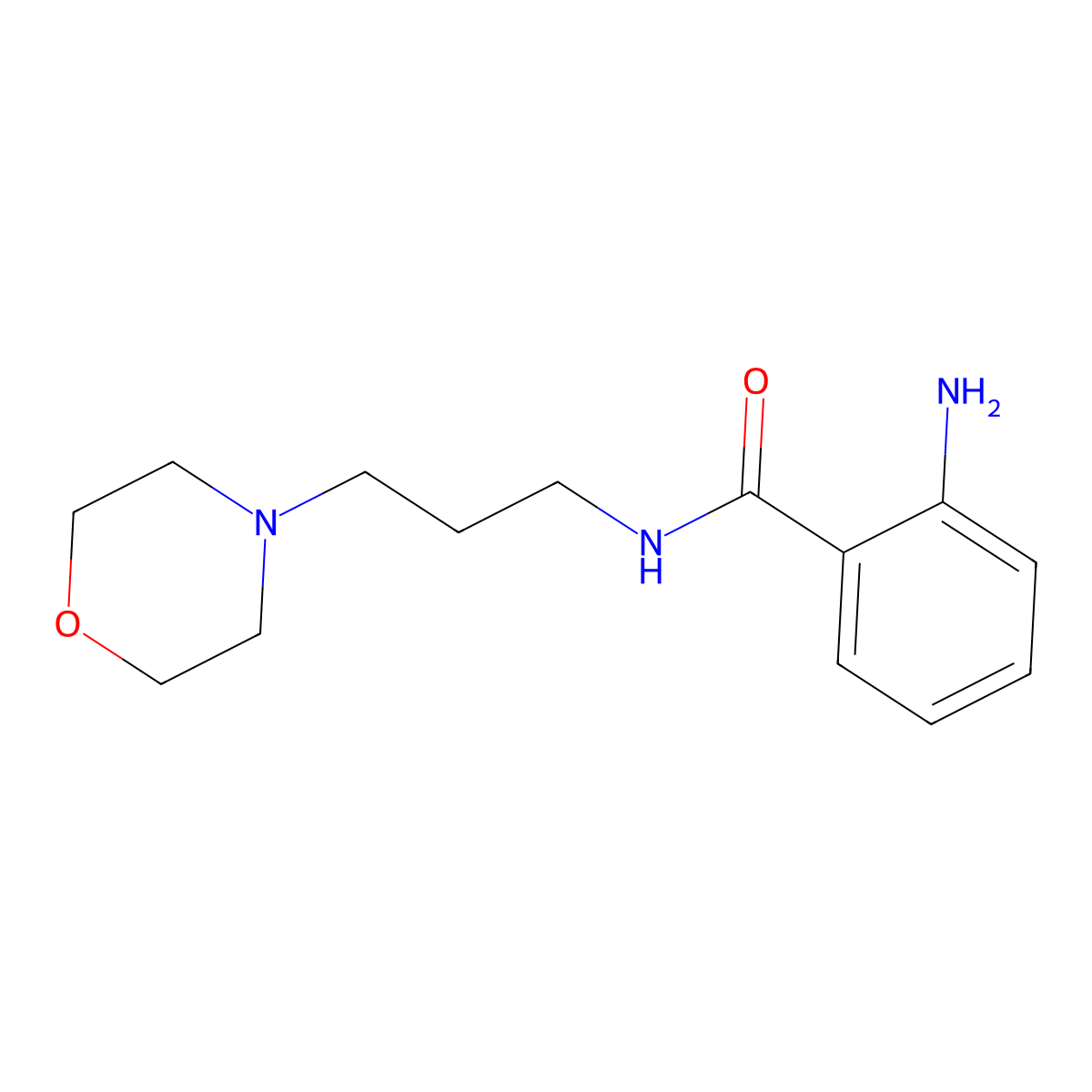 2-Amino-N-[3-(morpholin-4-yl)propyl]benzamide molecular structure, CAS 13666-71-2