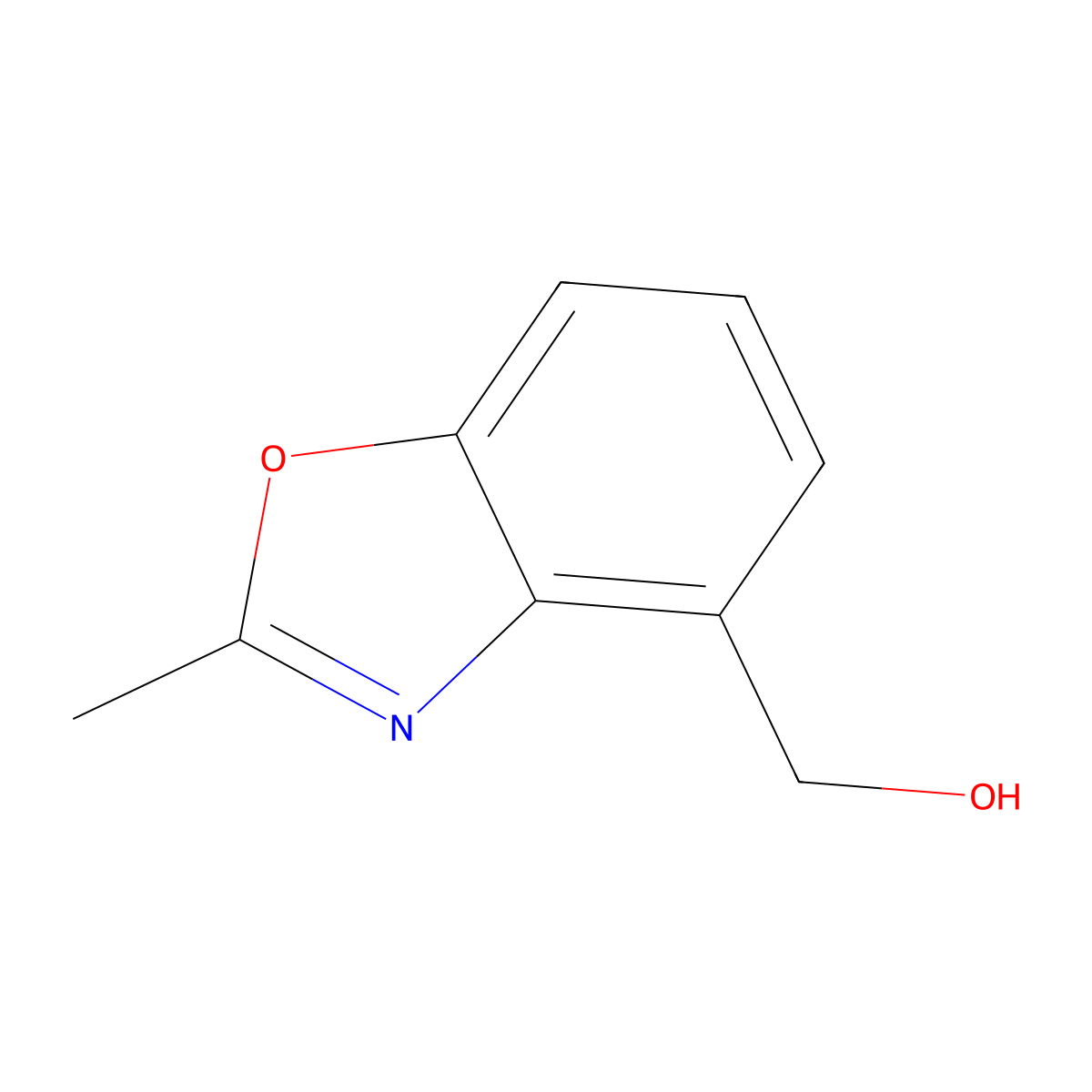 (2-Methylbenzo[d]oxazol-4-yl)methanol molecular structure, CAS 136663-36-0