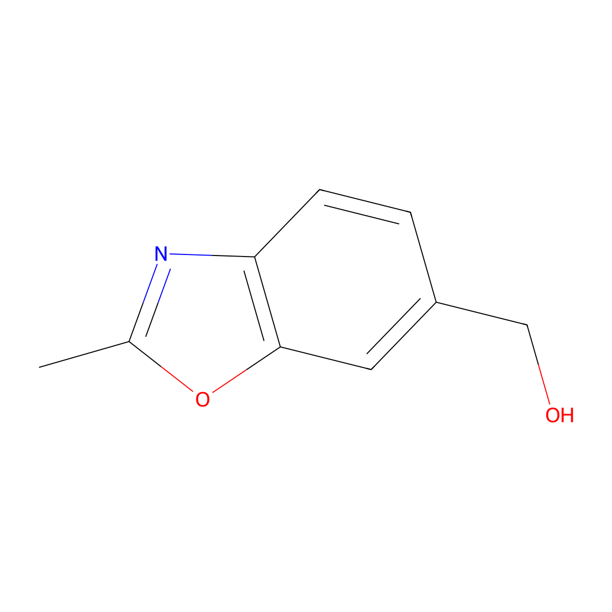 (2-Methylbenzo[d]oxazol-6-yl)methanol molecular structure, CAS 136663-40-6