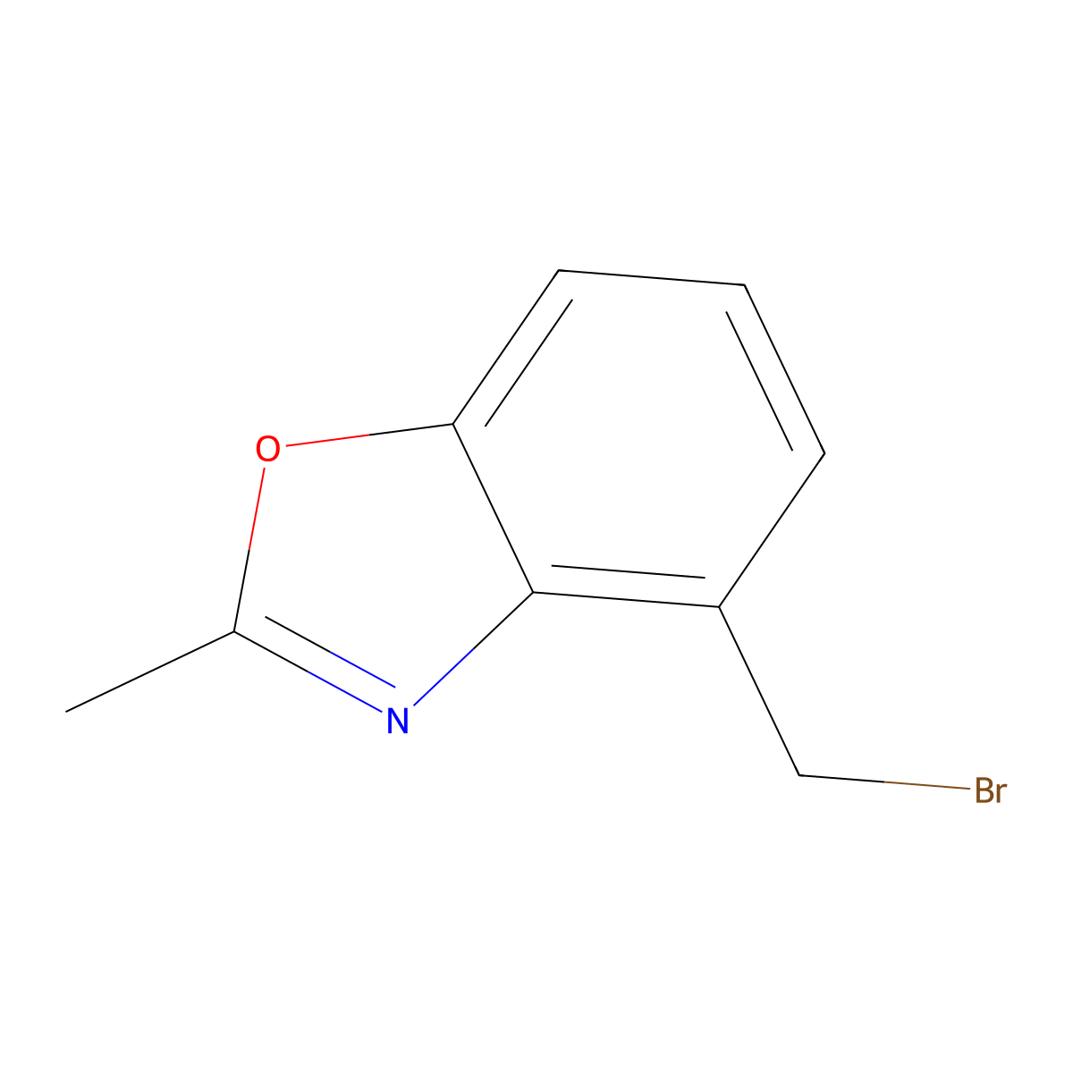 4-(Bromomethyl)-2-methyl-1,3-benzoxazole molecular structure, CAS 136663-53-1