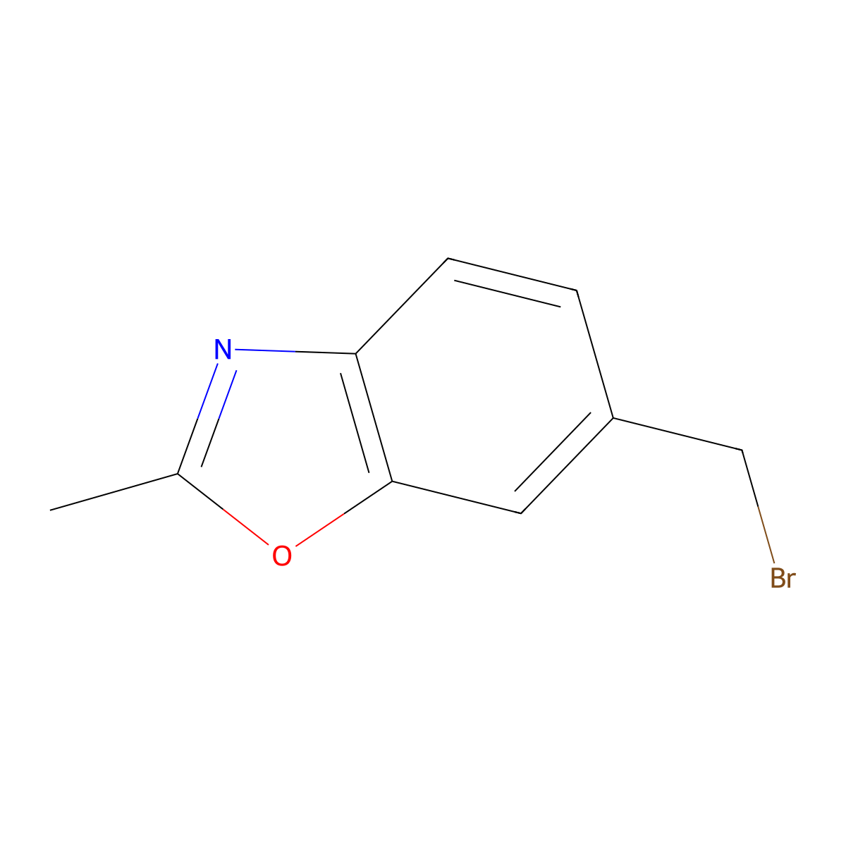 6-(Bromomethyl)-2-methyl-1,3-benzoxazole molecular structure, CAS 136663-55-3