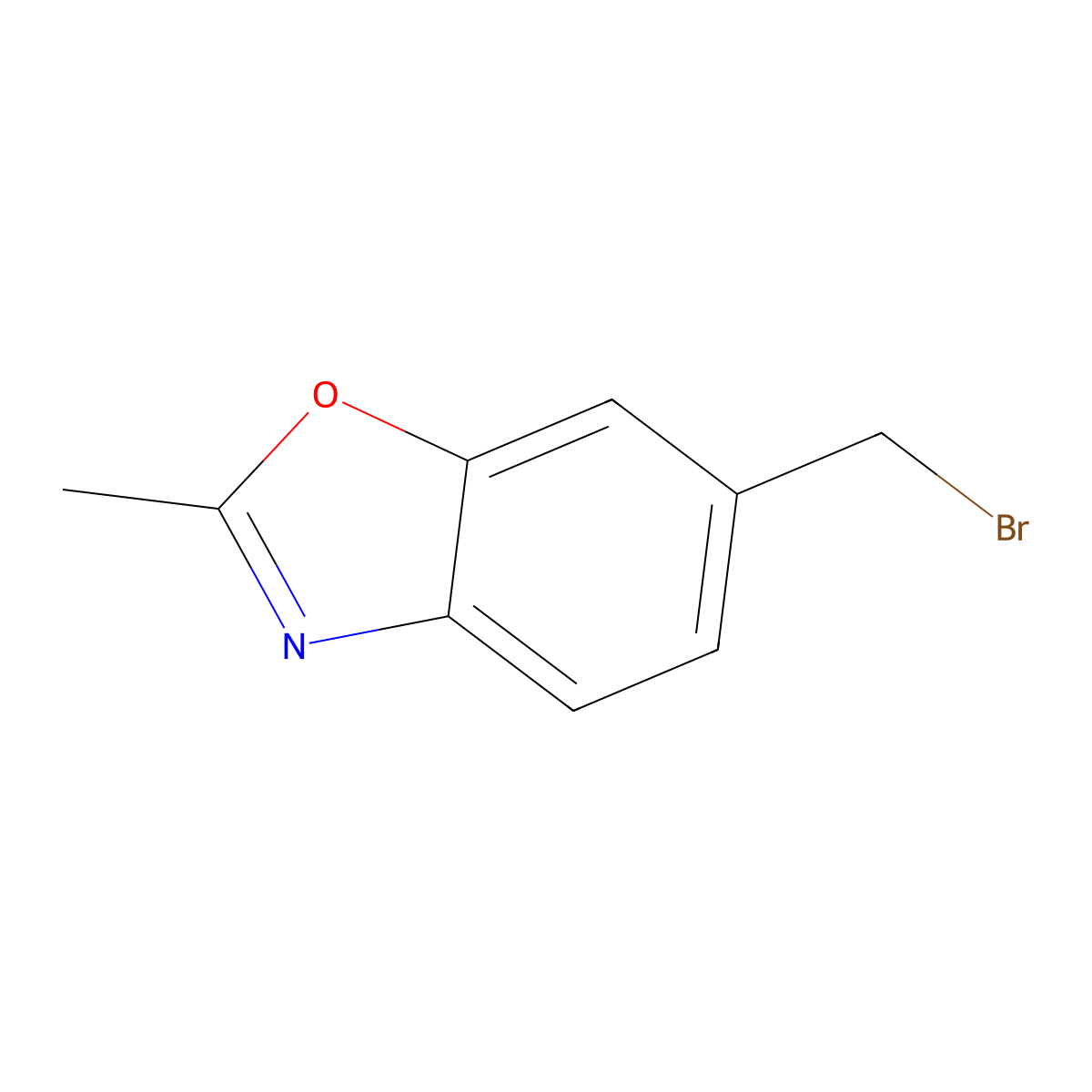 6-(Bromomethyl)-2-methyl-1,3-benzoxazole molecular structure, CAS 136663-55-3