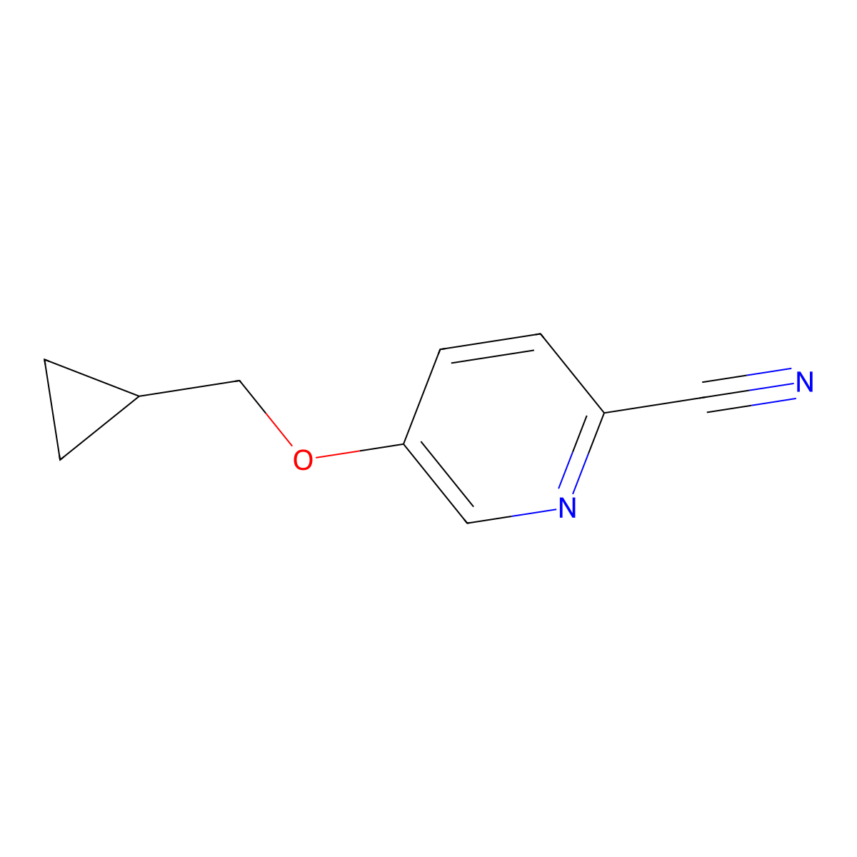 5-(Cyclopropylmethoxy)picolinonitrile molecular structure, CAS 1366664-75-6