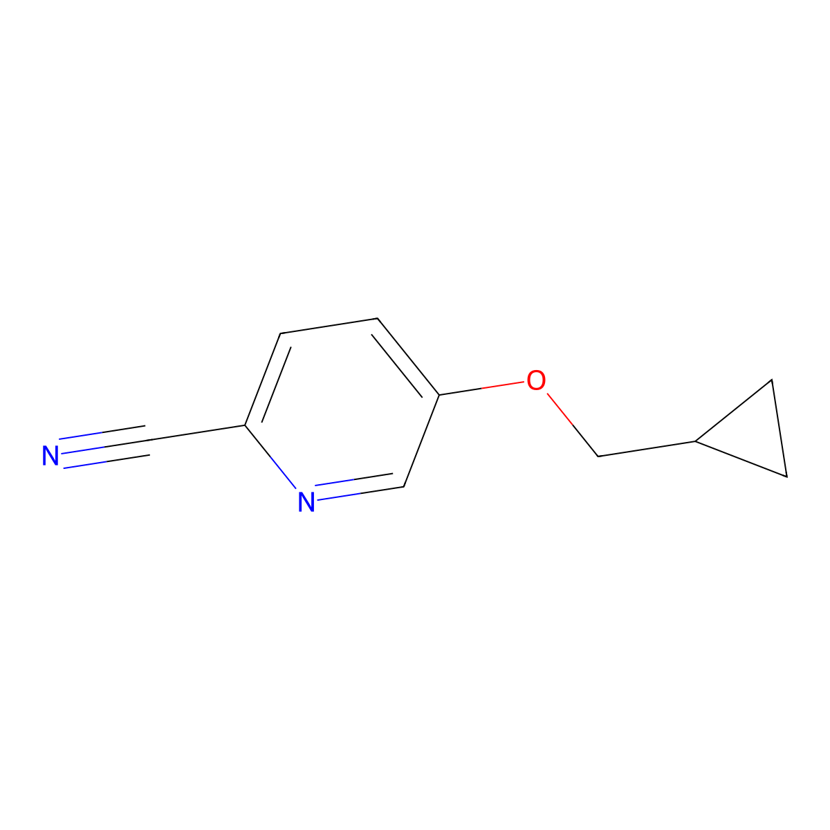5-(Cyclopropylmethoxy)picolinonitrile molecular structure, CAS 1366664-75-6