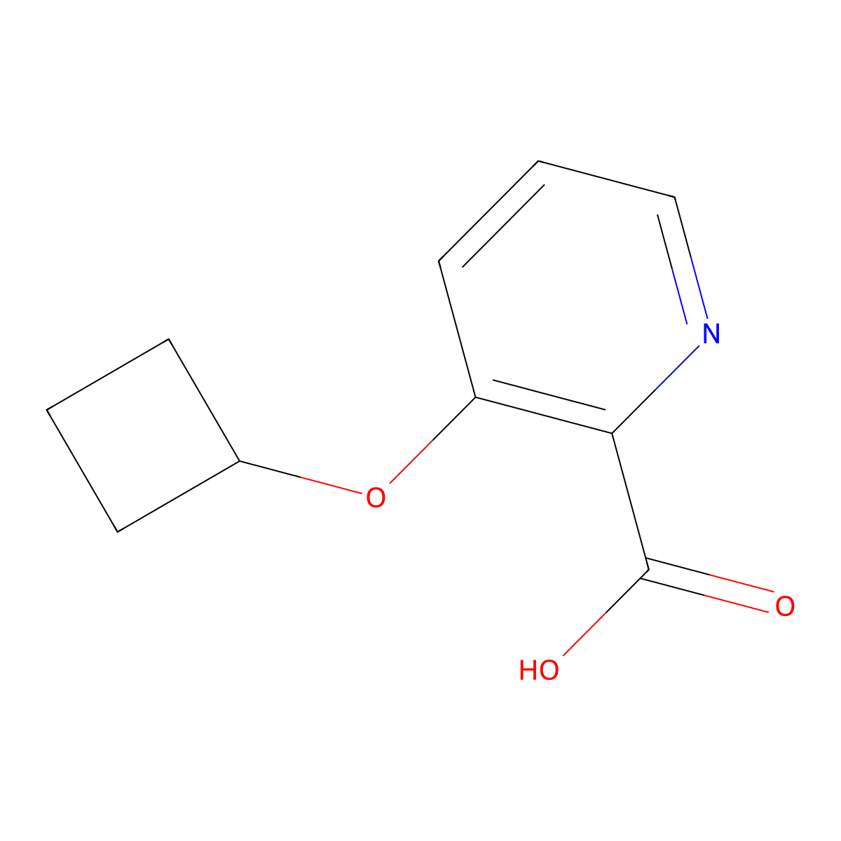 3-Cyclobutoxypyridine-2-carboxylic acid molecular structure, CAS 1366665-04-4