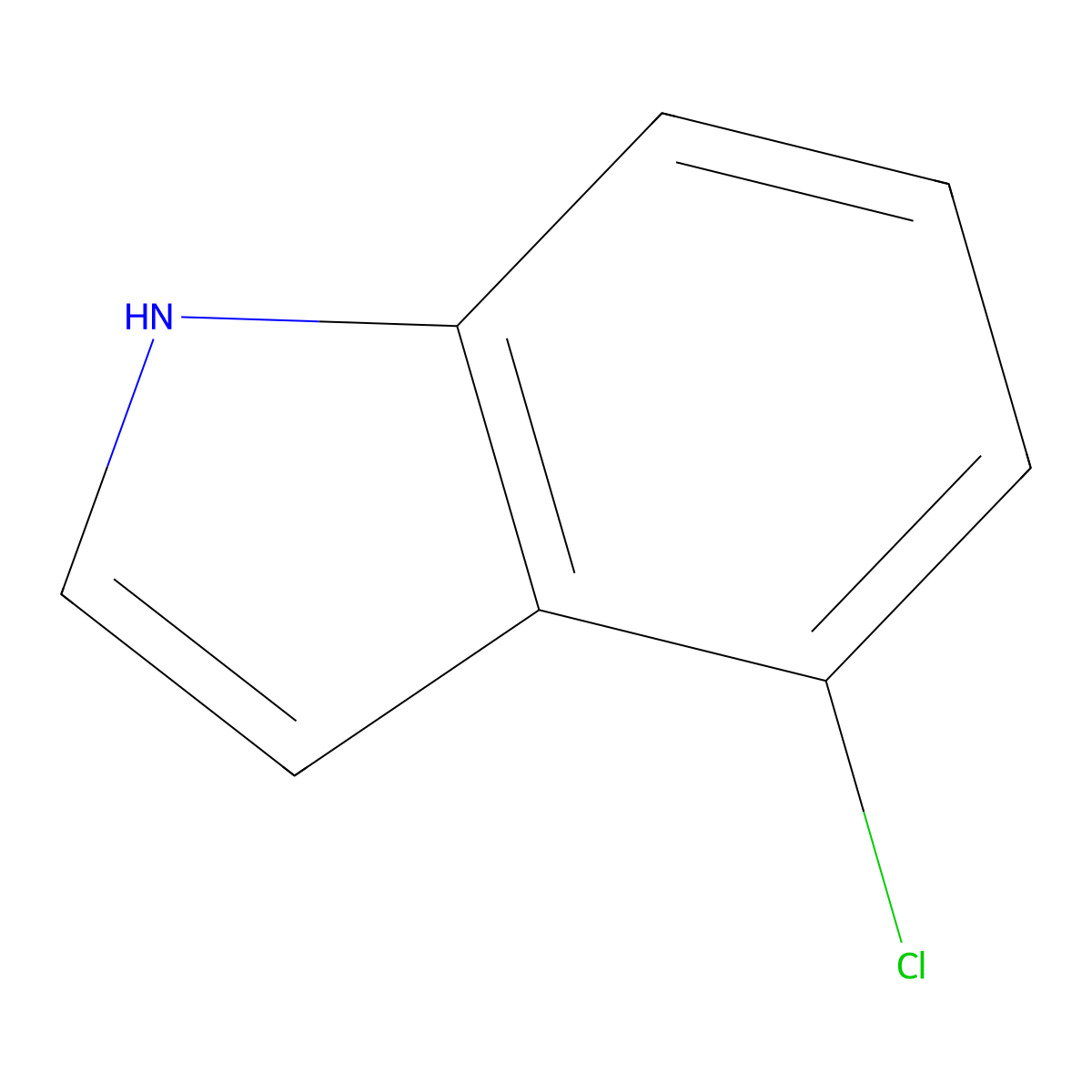 4-Chloroindole molecular structure, CAS 136669-25-5