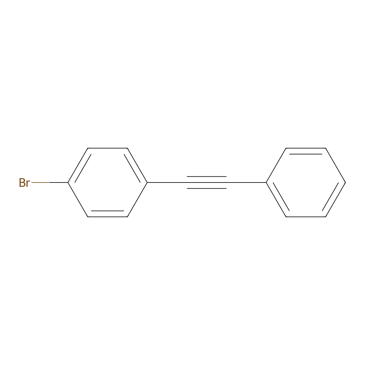 1-Bromo-4-(phenylethynyl)benzene molecular structure, CAS 13667-12-4