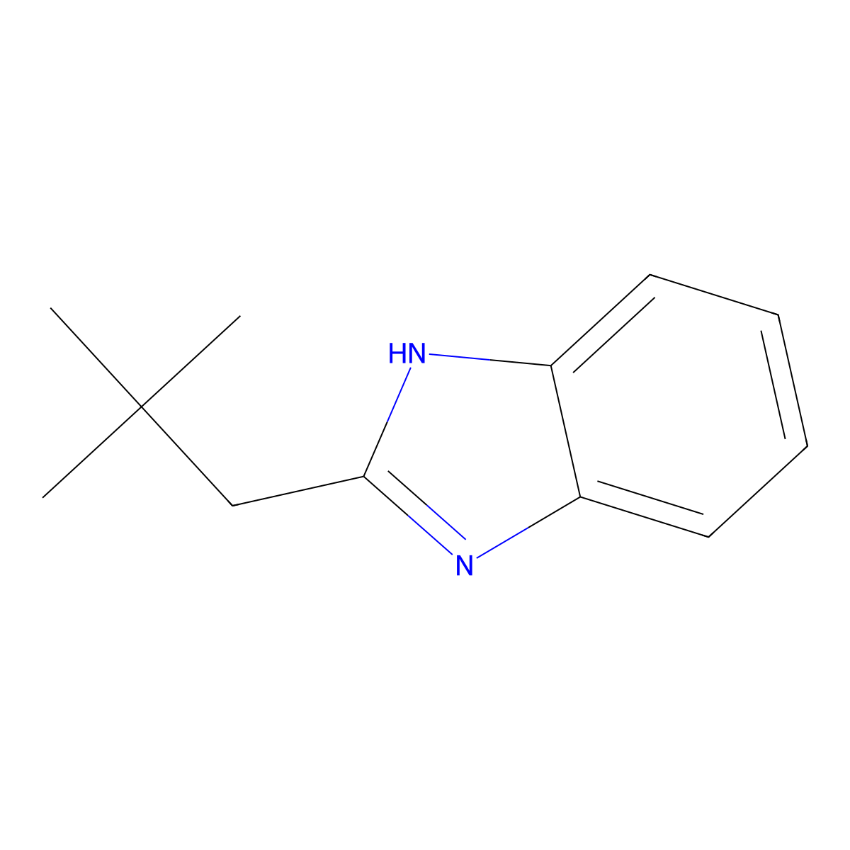 2-(2,2-dimethylpropyl)-1H-benzimidazole molecular structure, CAS 136670-88-7