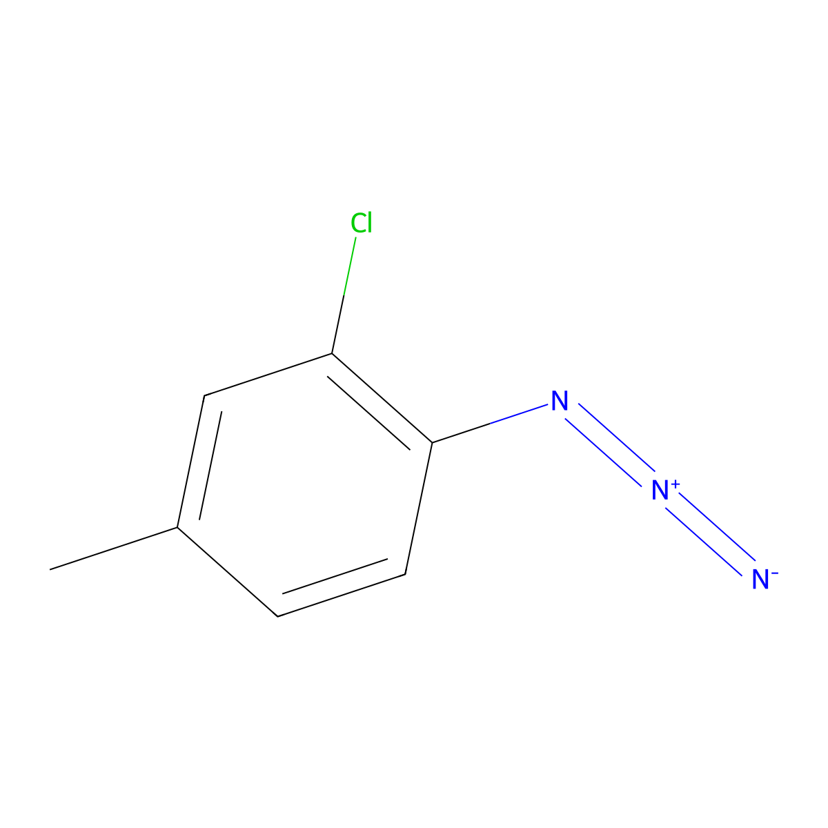 1-Azido-2-chloro-4-methylbenzene molecular structure, CAS 136672-34-9