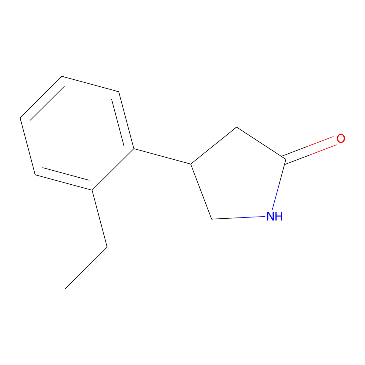 4-(2-Ethylphenyl)pyrrolidin-2-one molecular structure, CAS 1366740-95-5