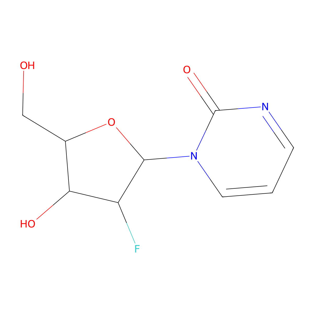 2'-Arafluorozebularine molecular structure, CAS 136675-88-2