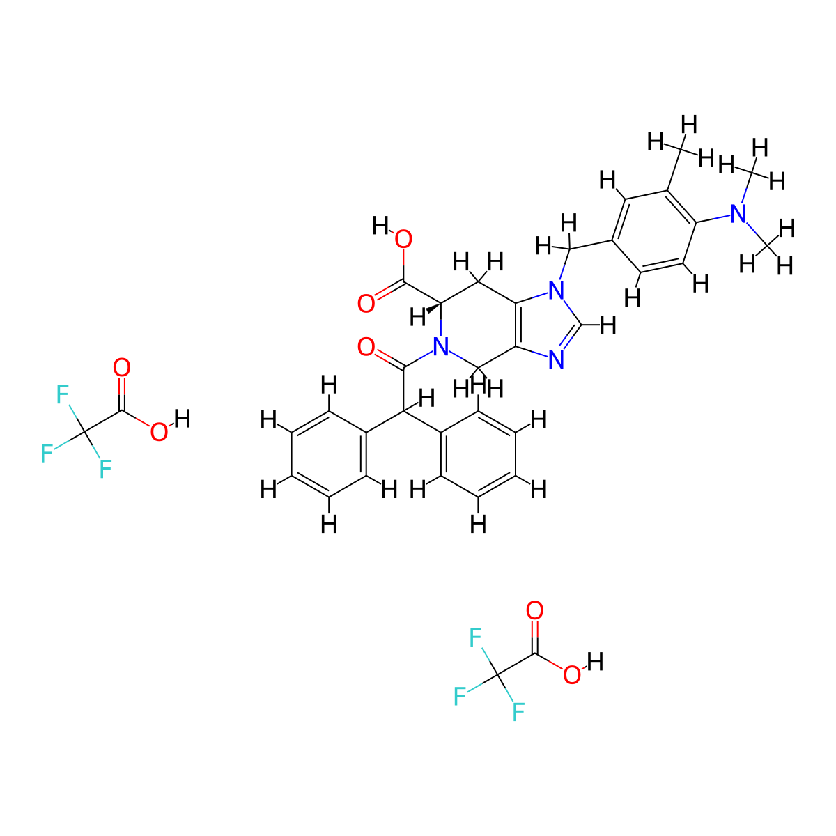PD 123319 ditrifluoroacetate molecular structure, CAS 136676-91-0