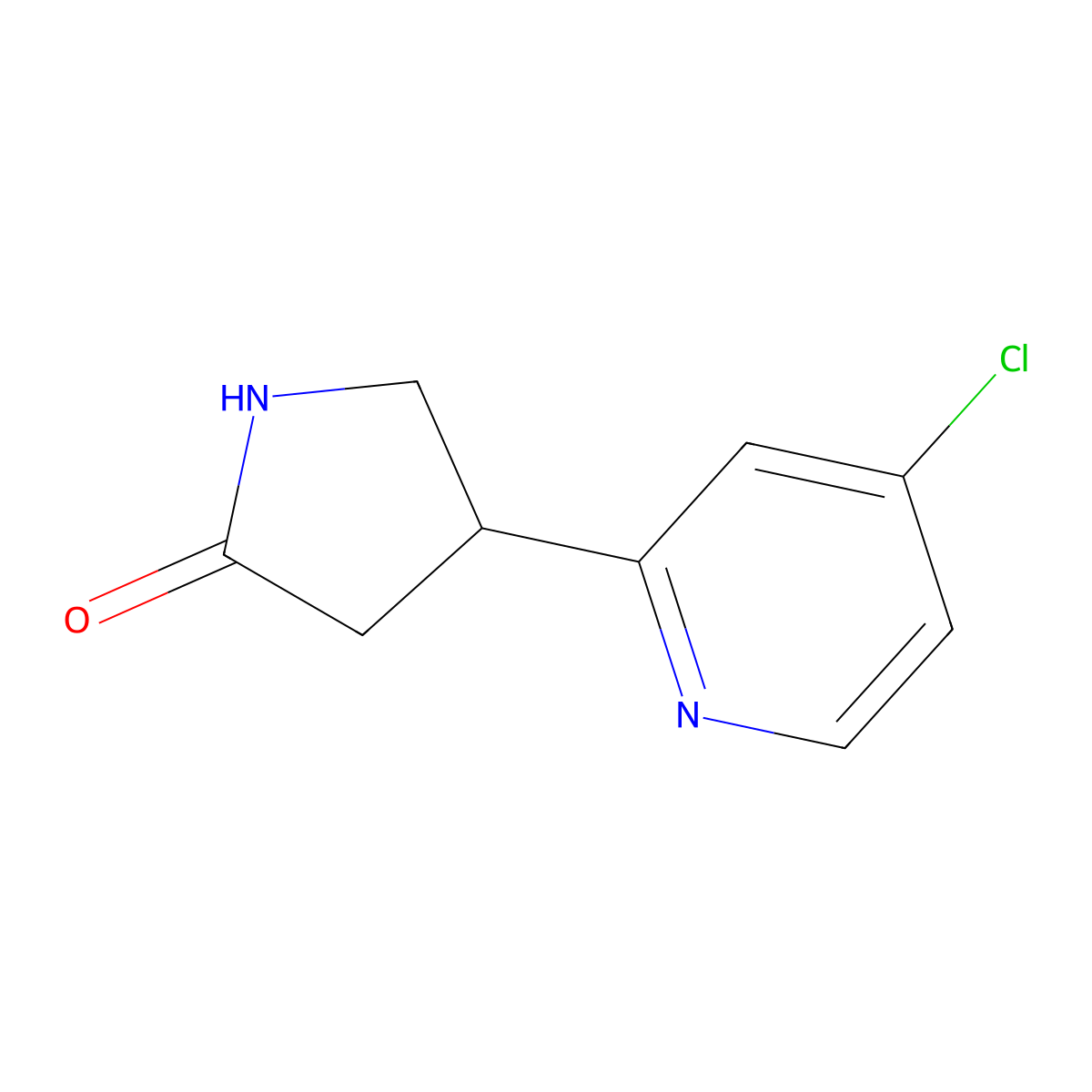 4-(4-Chloropyridin-2-yl)pyrrolidin-2-one molecular structure, CAS 1366765-04-9