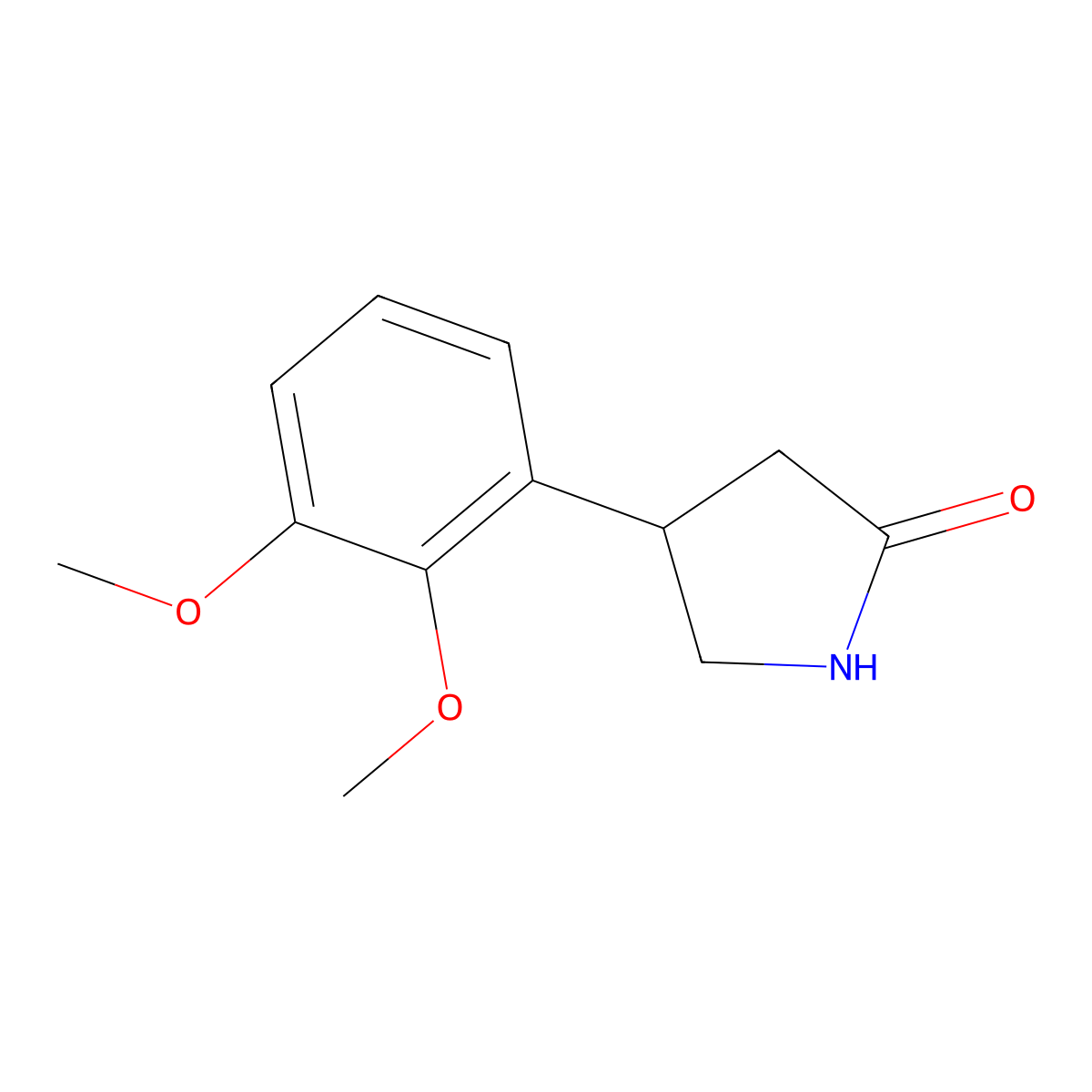 4-(2,3-Dimethoxyphenyl)pyrrolidin-2-one molecular structure, CAS 1366799-25-8