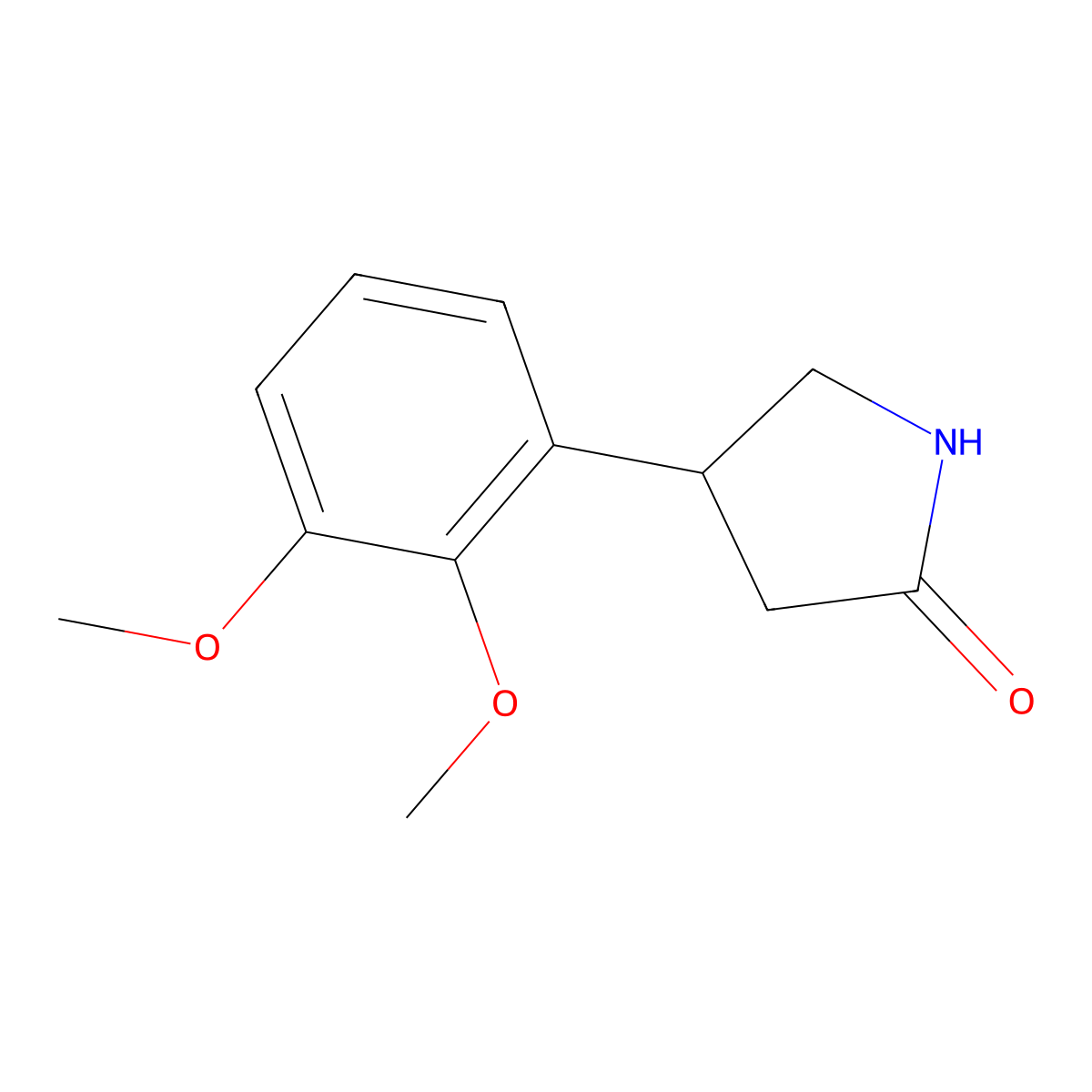 4-(2,3-Dimethoxyphenyl)pyrrolidin-2-one molecular structure, CAS 1366799-25-8