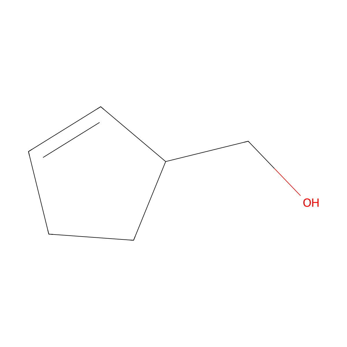 (Cyclopent-2-en-1-yl)methanol molecular structure, CAS 13668-59-2