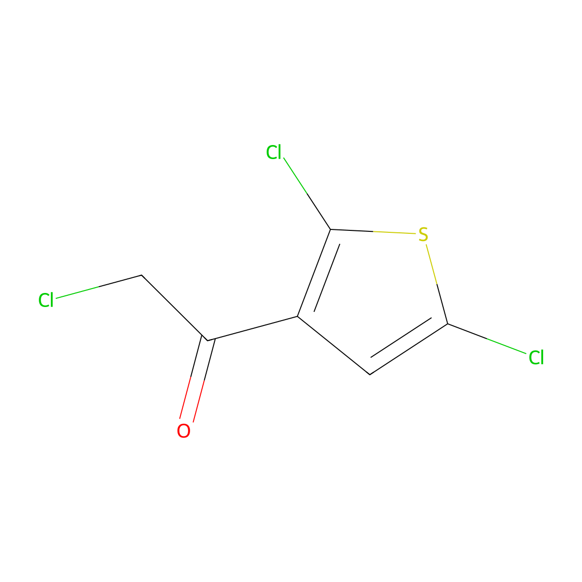 2-Chloro-1-(2,5-dichlorothien-3-yl)ethanone molecular structure, CAS 13668-93-4