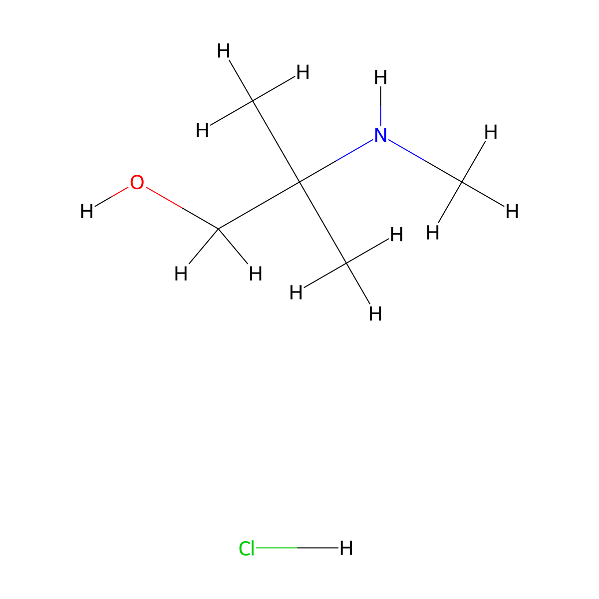 2-Methyl-2-(methylamino)propan-1-ol hydrochloride molecular structure, CAS 136681-25-9