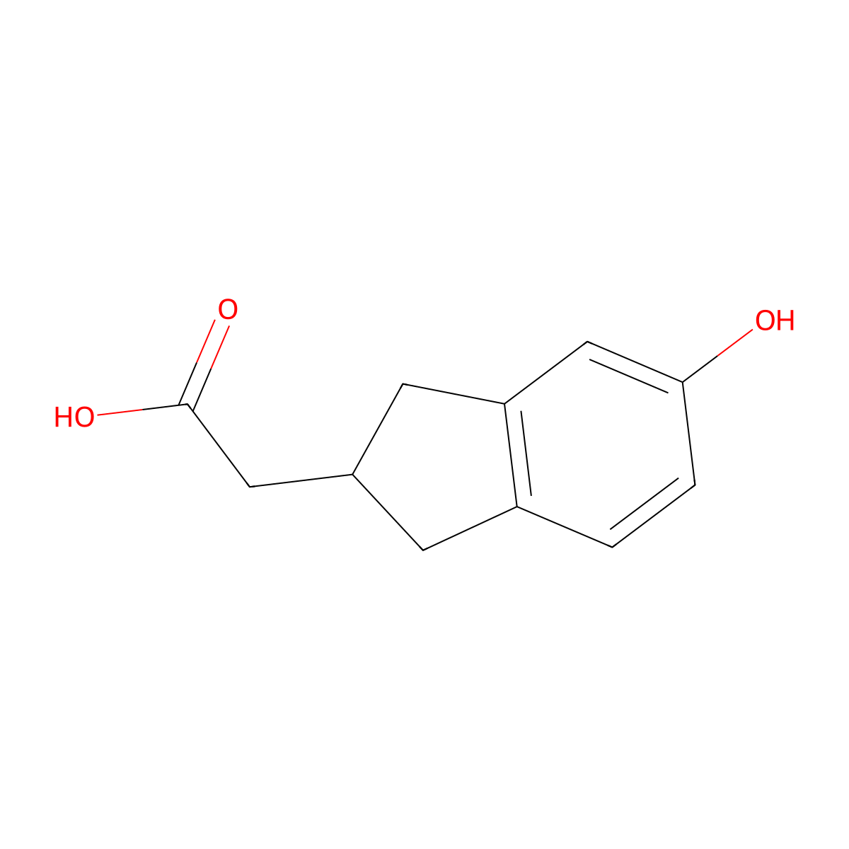 2-(5-Hydroxy-2,3-dihydro-1H-inden-2-yl)acetic acid molecular structure, CAS 1366843-22-2