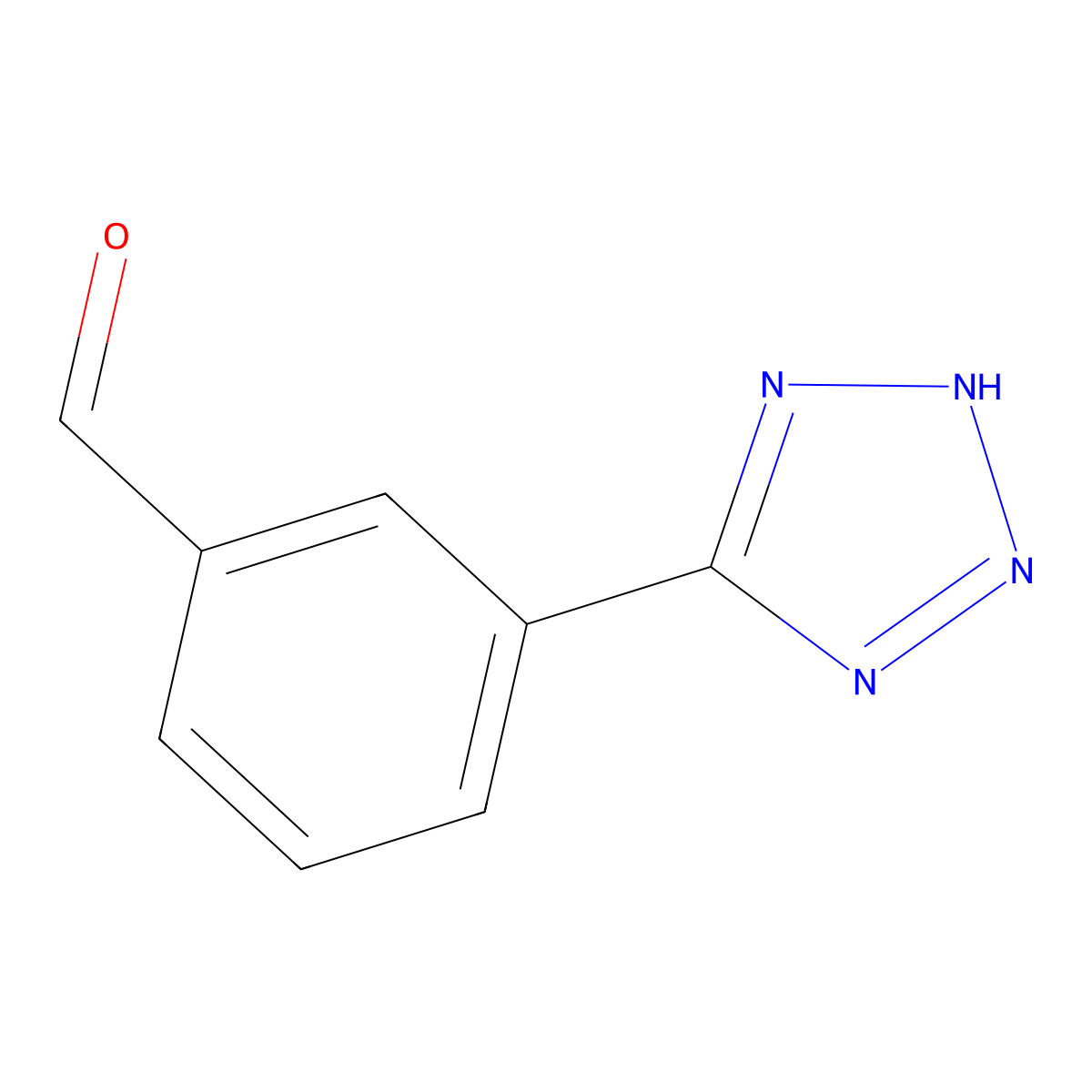 3-(1H-1,2,3,4-tetrazol-5-yl)benzaldehyde molecular structure, CAS 136689-94-6