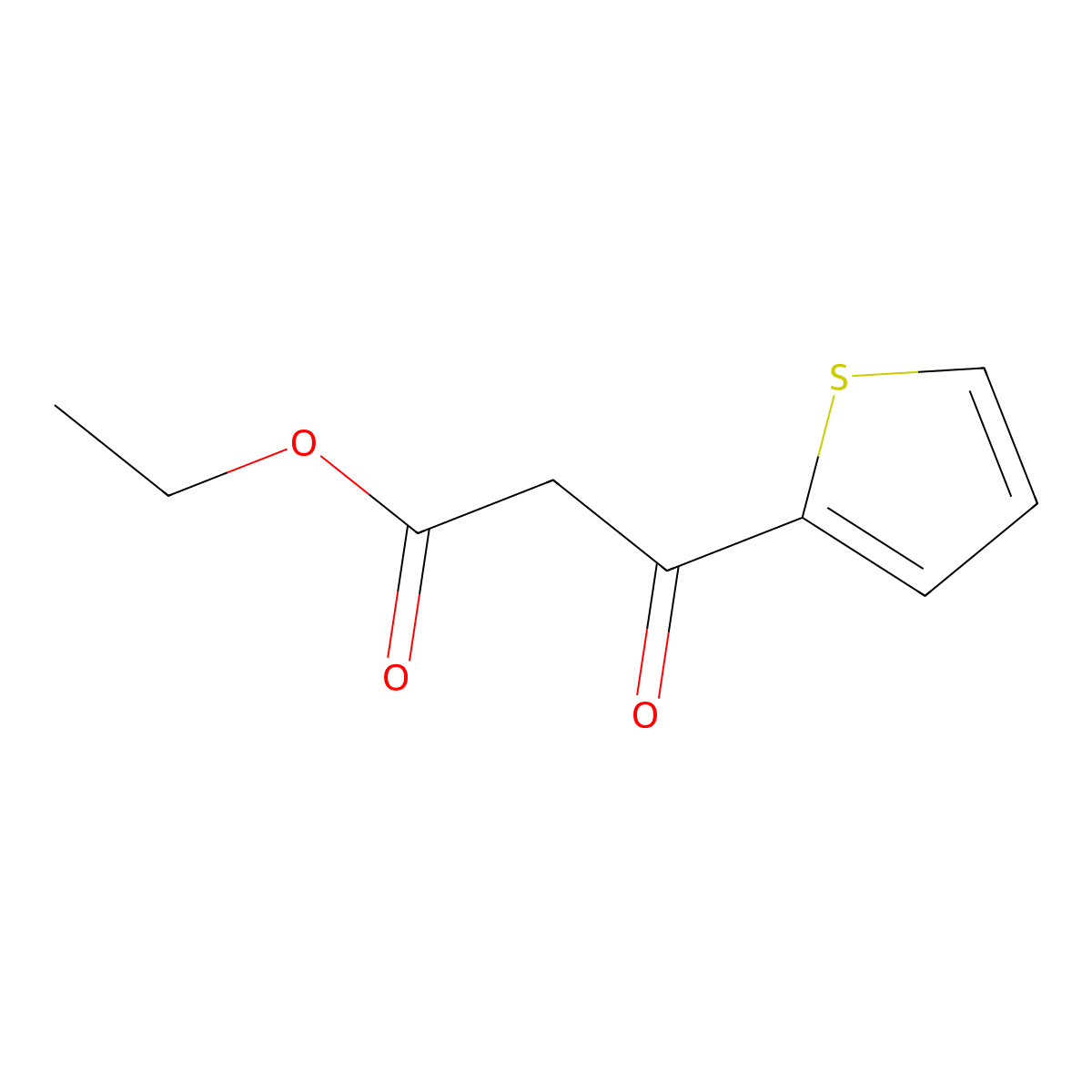 Ethyl 3-oxo-3-(thiophen-2-yl)propanoate molecular structure, CAS 13669-10-8