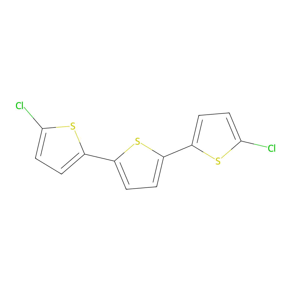 5,5''-Dichloro-2,2':5',2''-terthiophene molecular structure, CAS 13669-14-2