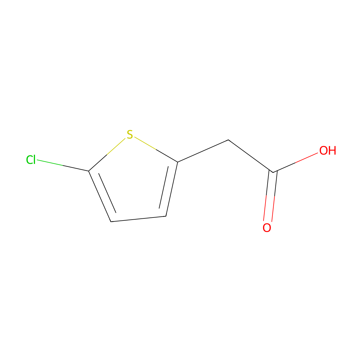 2-(5-chlorothiophen-2-yl)acetic Acid molecular structure, CAS 13669-19-7