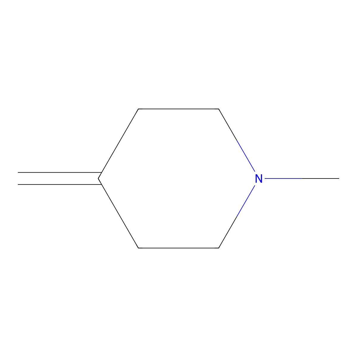Piperidine, 1-methyl,4-methylene- molecular structure, CAS 13669-28-8