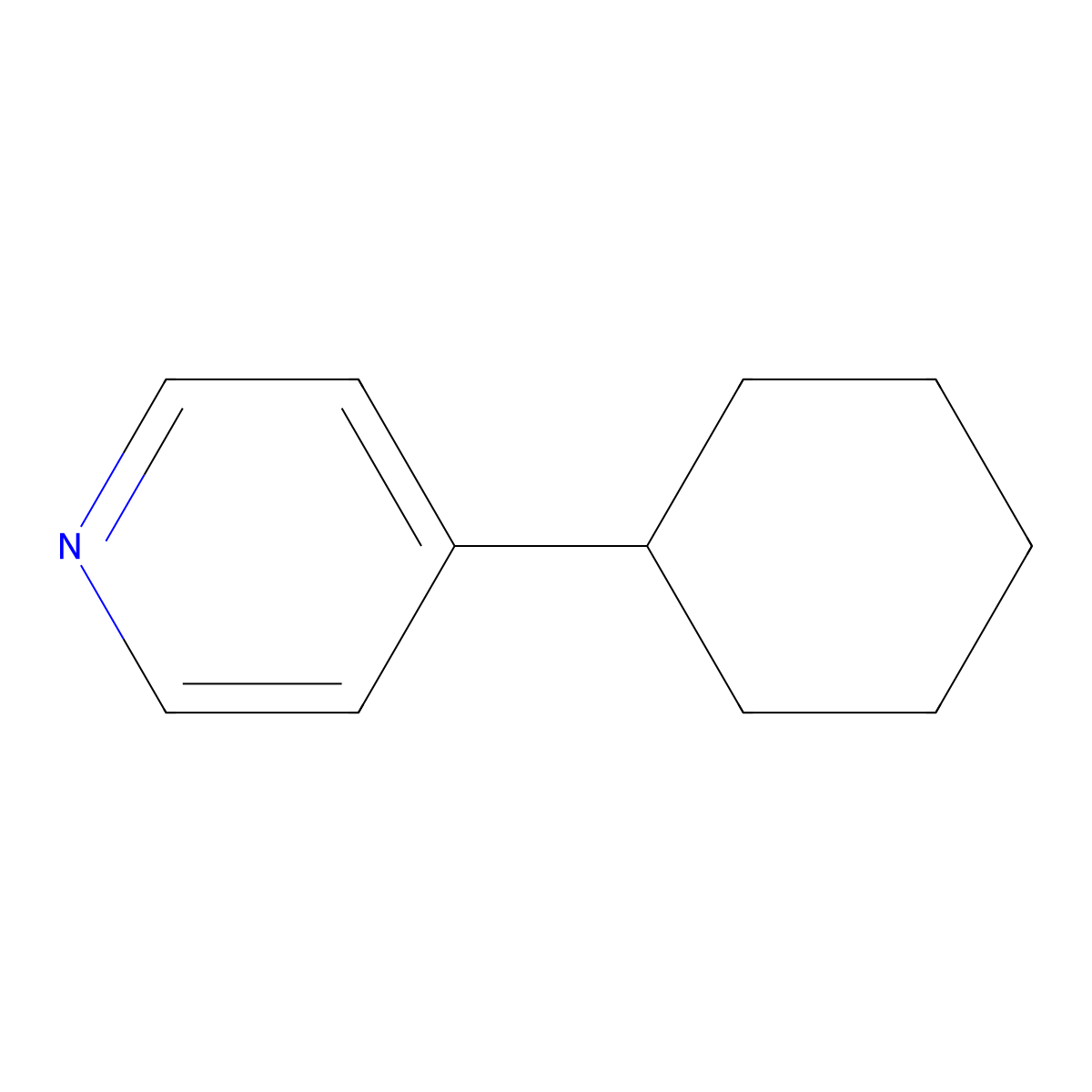 4-Cyclohexylpyridine molecular structure, CAS 13669-35-7