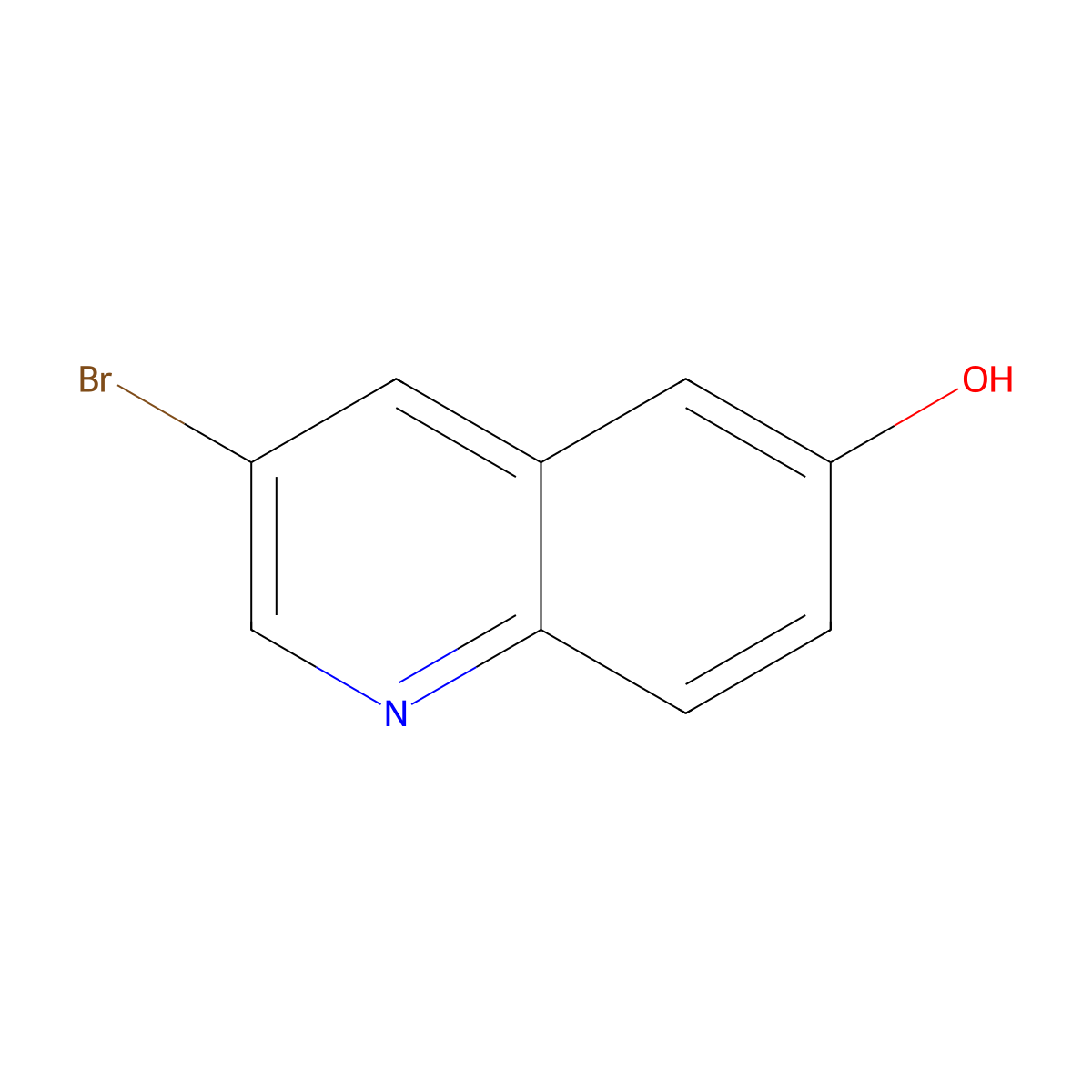 3-Bromoquinolin-6-ol molecular structure, CAS 13669-57-3