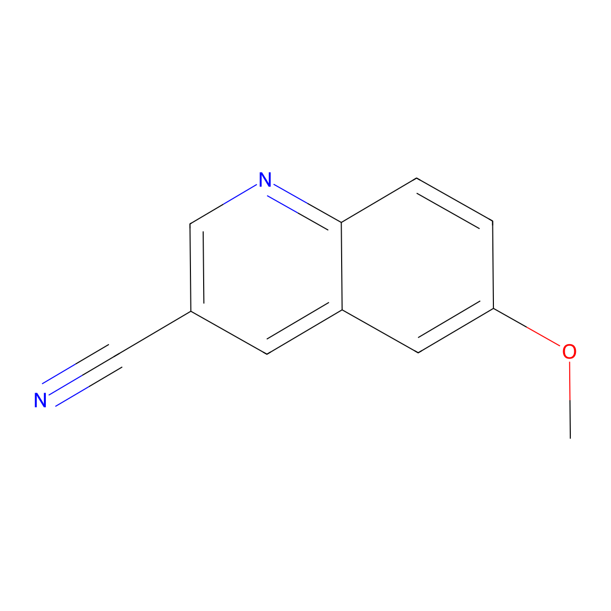 6-Methoxyquinoline-3-carbonitrile molecular structure, CAS 13669-58-4