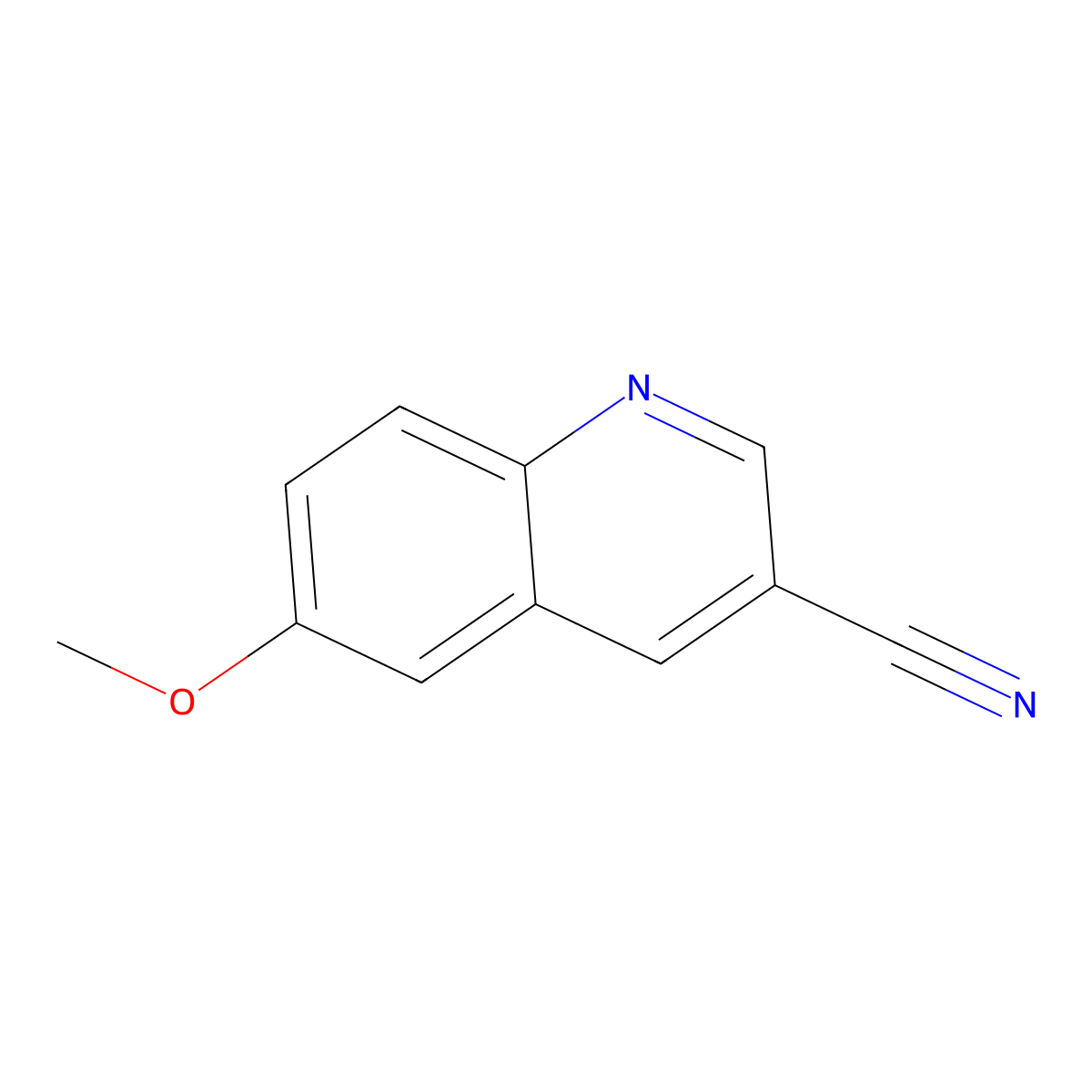 6-Methoxyquinoline-3-carbonitrile molecular structure, CAS 13669-58-4