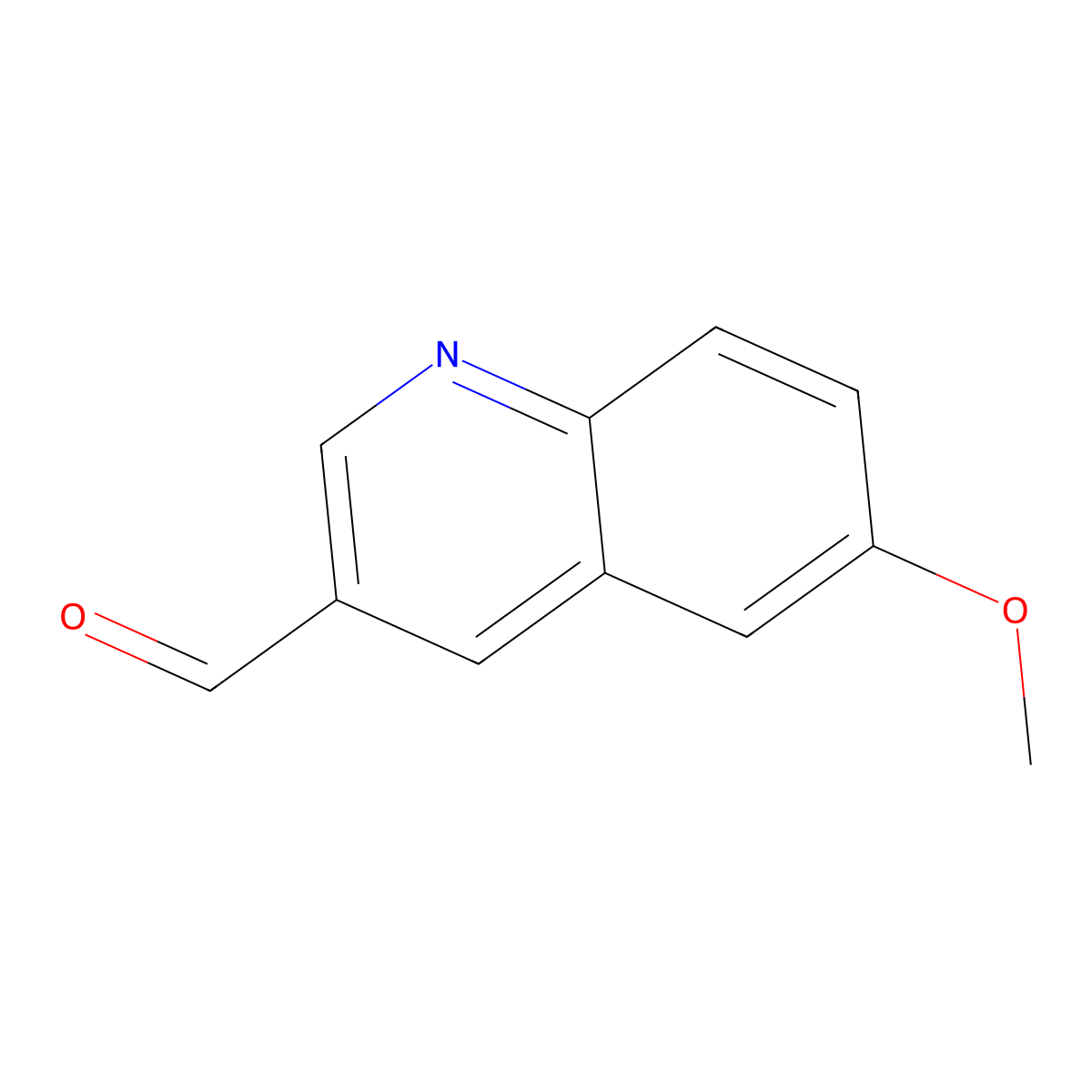 6-Methoxyquinoline-3-carbaldehyde molecular structure, CAS 13669-60-8