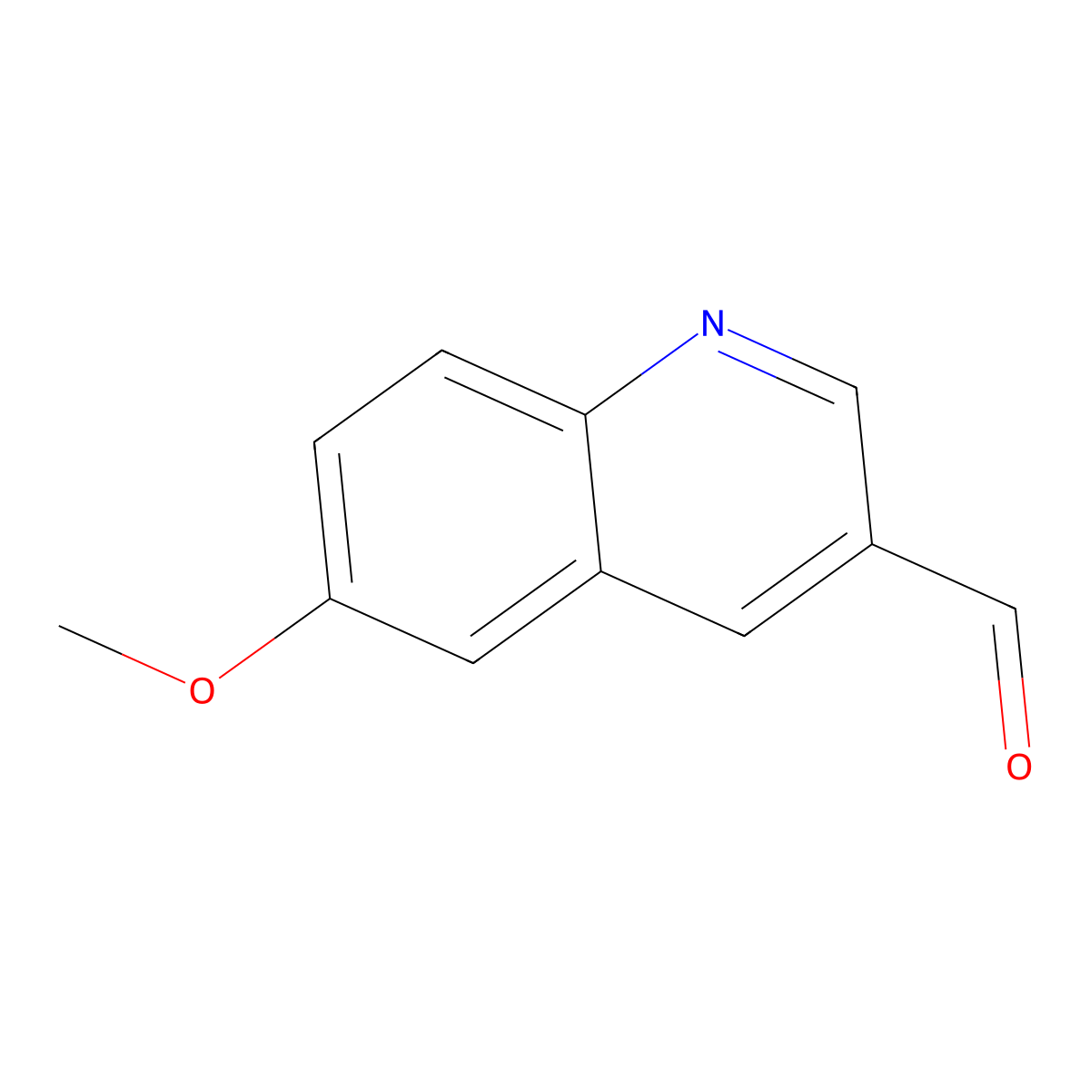6-Methoxyquinoline-3-carbaldehyde molecular structure, CAS 13669-60-8
