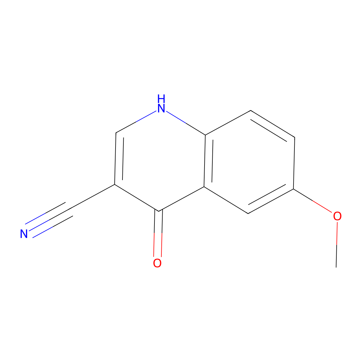 4-Hydroxy-6-methoxyquinoline-3-carbonitrile molecular structure, CAS 13669-61-9