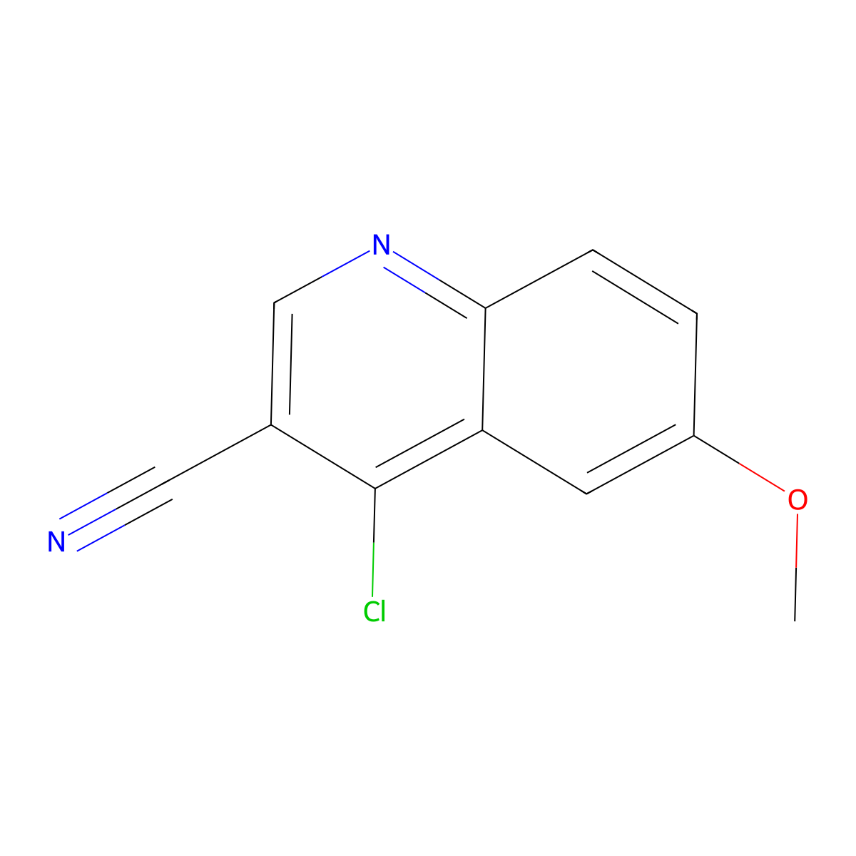 4-Chloro-6-methoxy-quinoline-3-carbonitrile molecular structure, CAS 13669-62-0