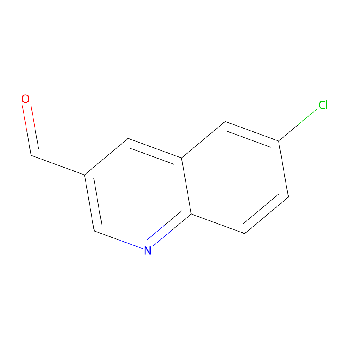 6-Chloroquinoline-3-carbaldehyde molecular structure, CAS 13669-68-6