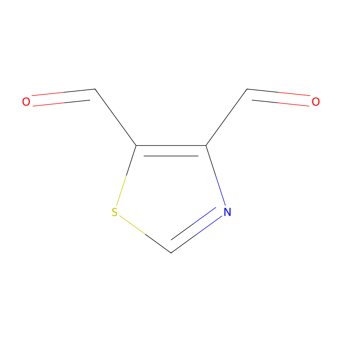 4,5-Thiazoledicarboxaldehyde molecular structure, CAS 13669-78-8
