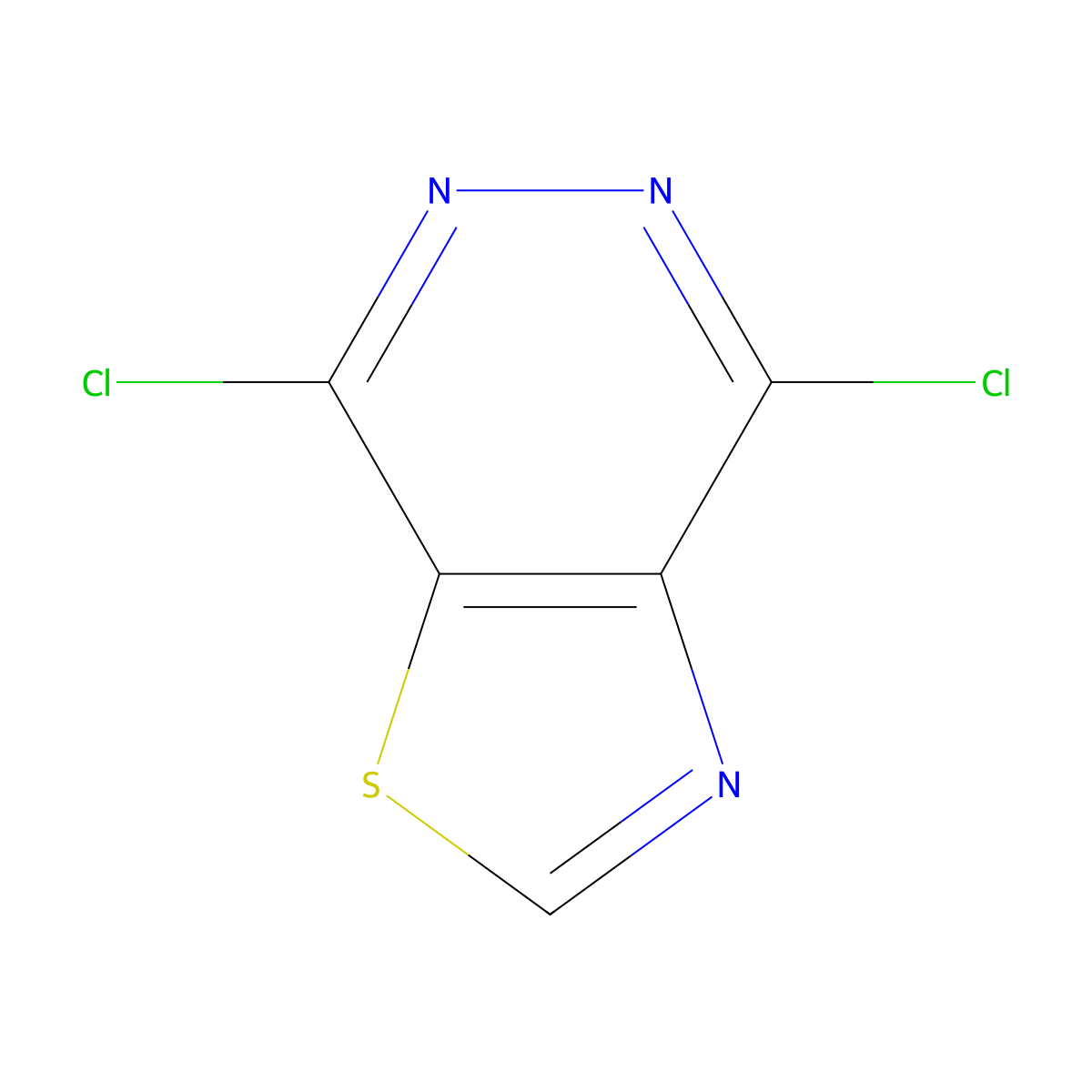 4,7-Dichloro-(1,3)thiazolo(4,5-d)pyridazine molecular structure, CAS 13669-90-4