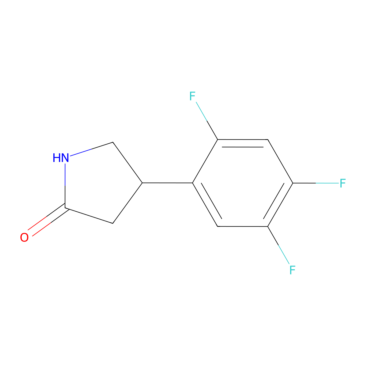 4-(2,4,5-Trifluorophenyl)pyrrolidin-2-one molecular structure, CAS 1366923-03-6