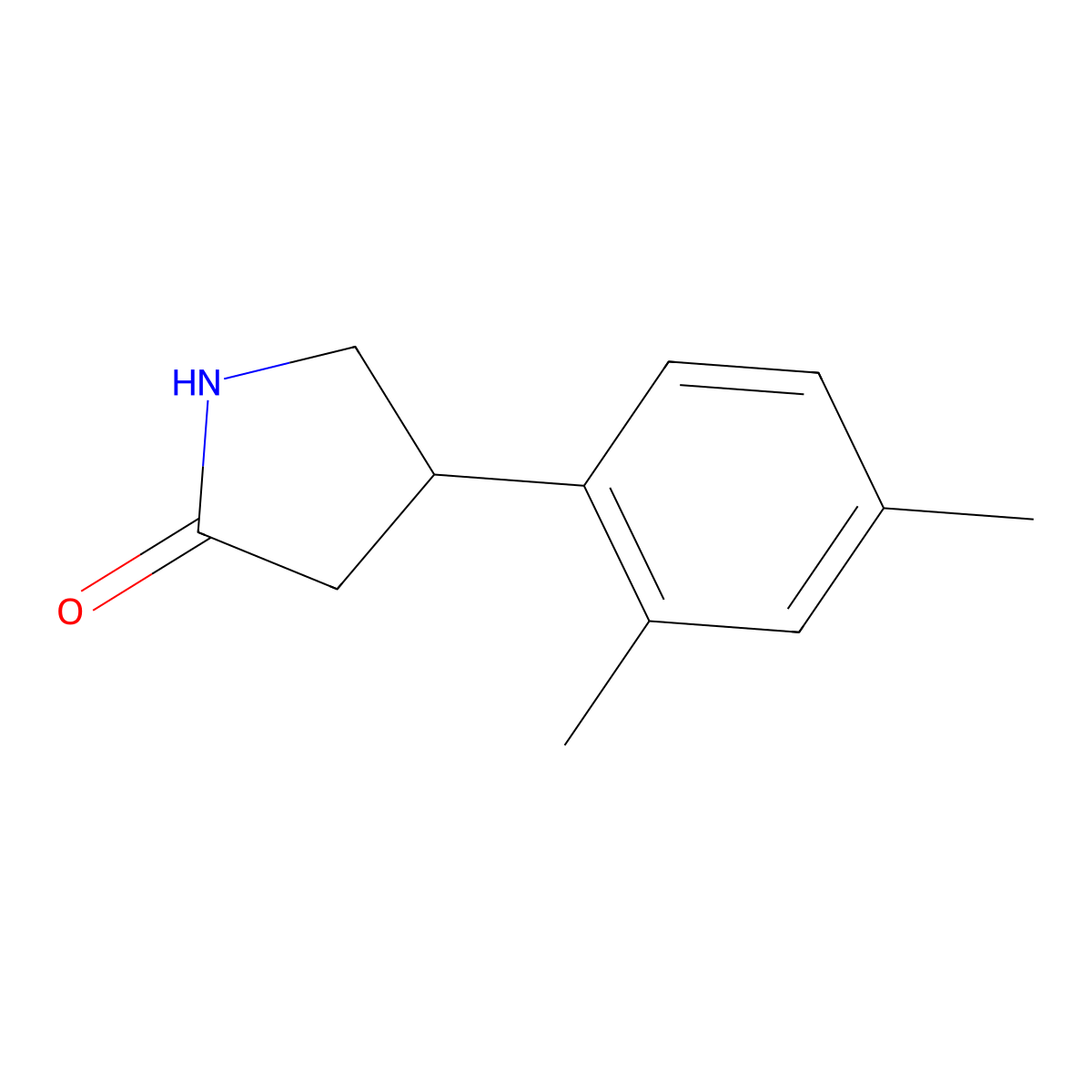 4-(2,4-Dimethylphenyl)pyrrolidin-2-one molecular structure, CAS 1366924-19-7