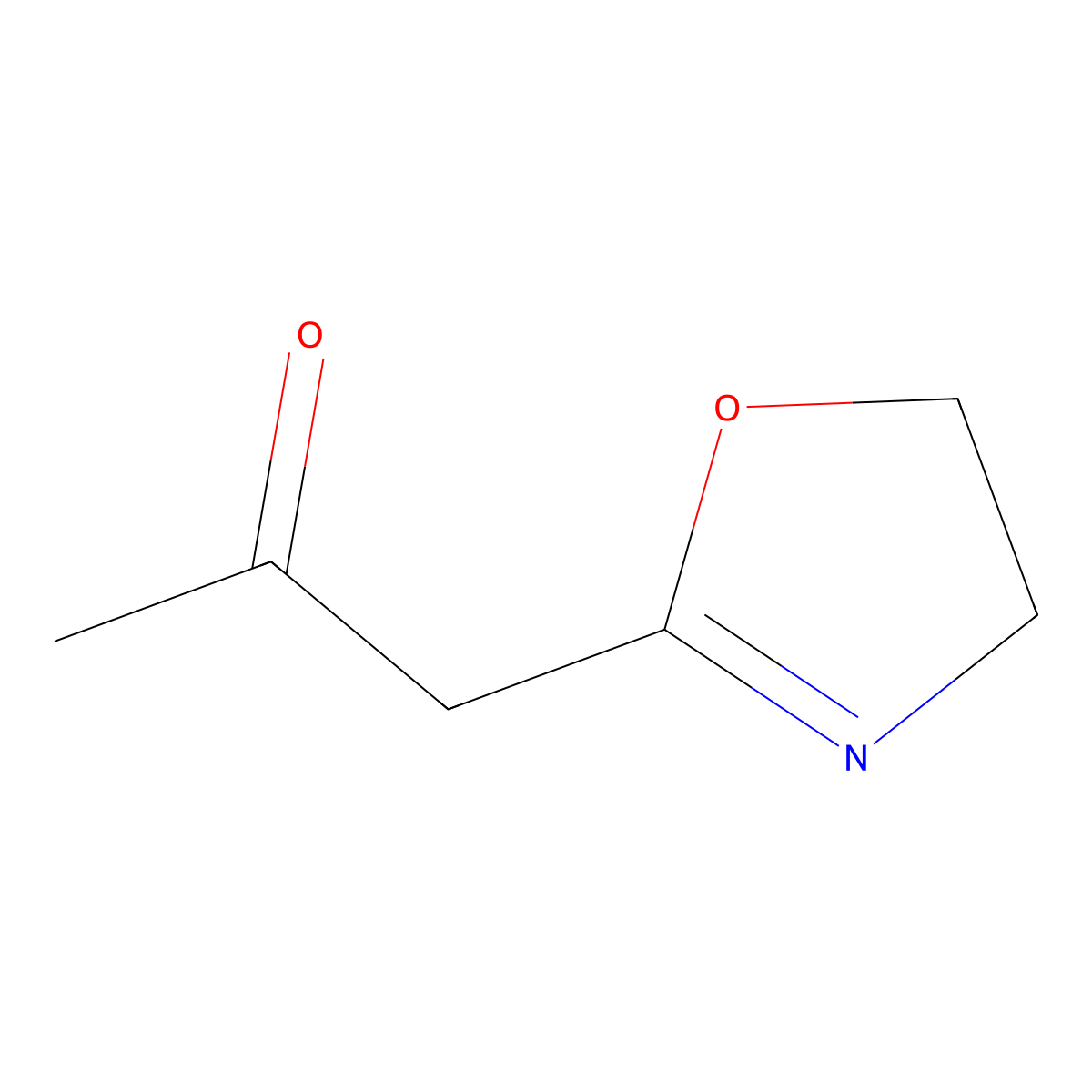 2-Propanone, 1-(4,5-dihydro-2-oxazolyl)- molecular structure, CAS 13670-39-8