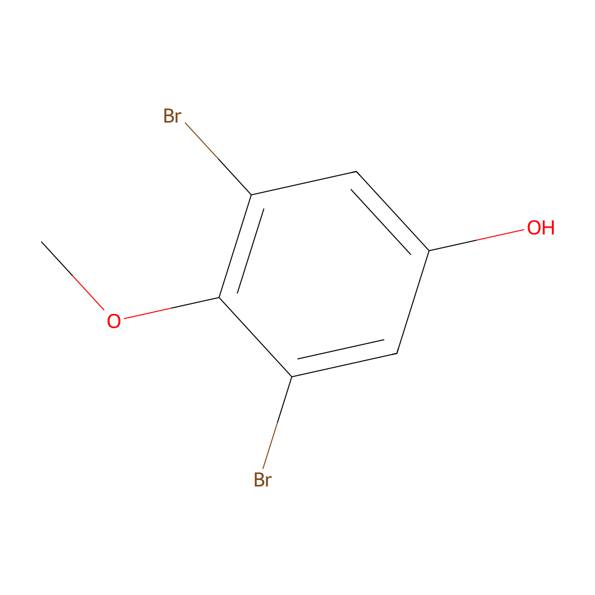 3,5-Dibromo-4-methoxyphenol molecular structure, CAS 13670-73-0