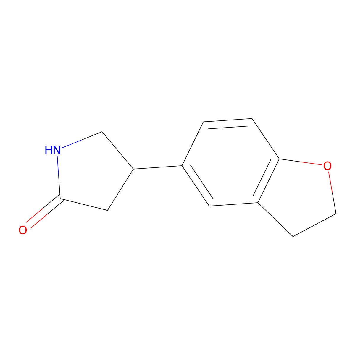 4-(2,3-Dihydro-1-benzofuran-5-yl)pyrrolidin-2-one molecular structure, CAS 1367023-57-1