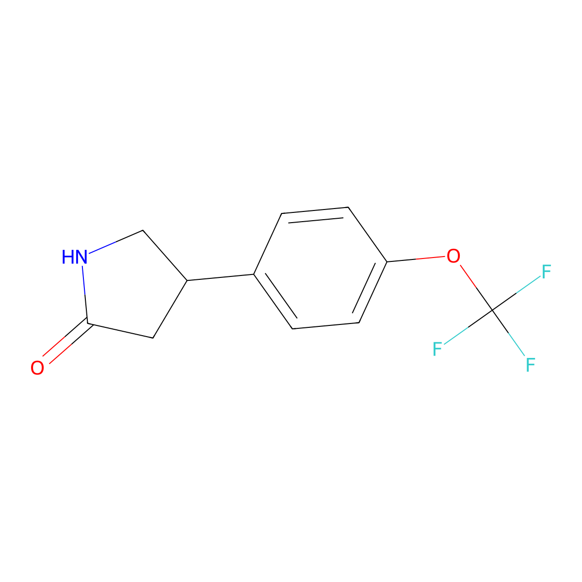 4-[4-(Trifluoromethoxy)phenyl]pyrrolidin-2-one molecular structure, CAS 1367056-74-3