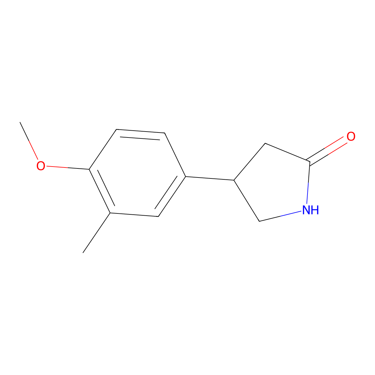 4-(4-Methoxy-3-methylphenyl)pyrrolidin-2-one molecular structure, CAS 1367057-01-9