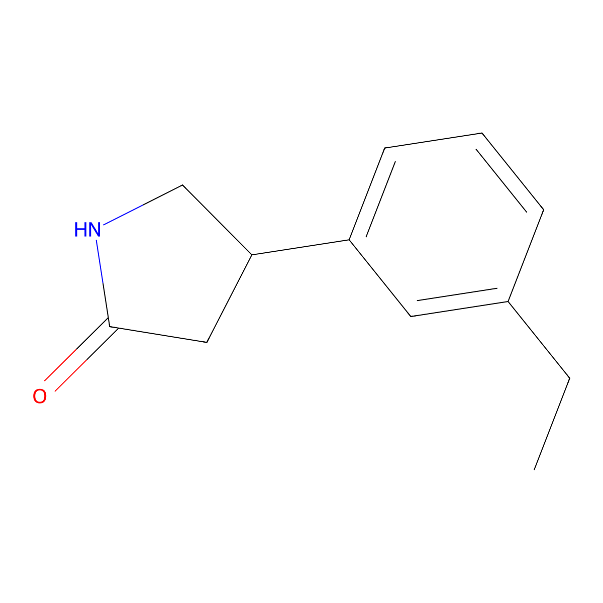 4-(3-Ethylphenyl)pyrrolidin-2-one molecular structure, CAS 1367077-03-9