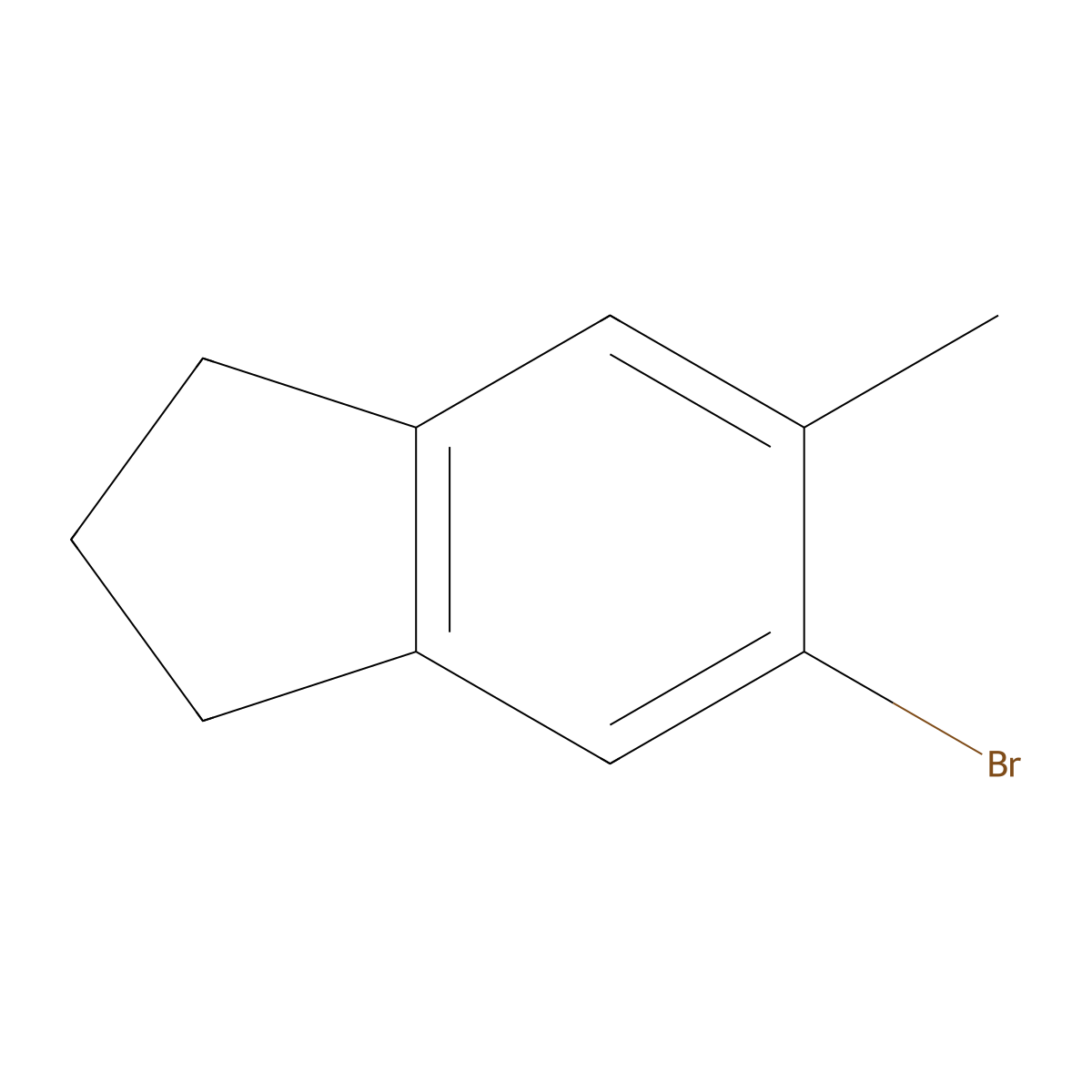 5-bromo-6-methyl-2,3-dihydro-1H-indene molecular structure, CAS 136708-08-2